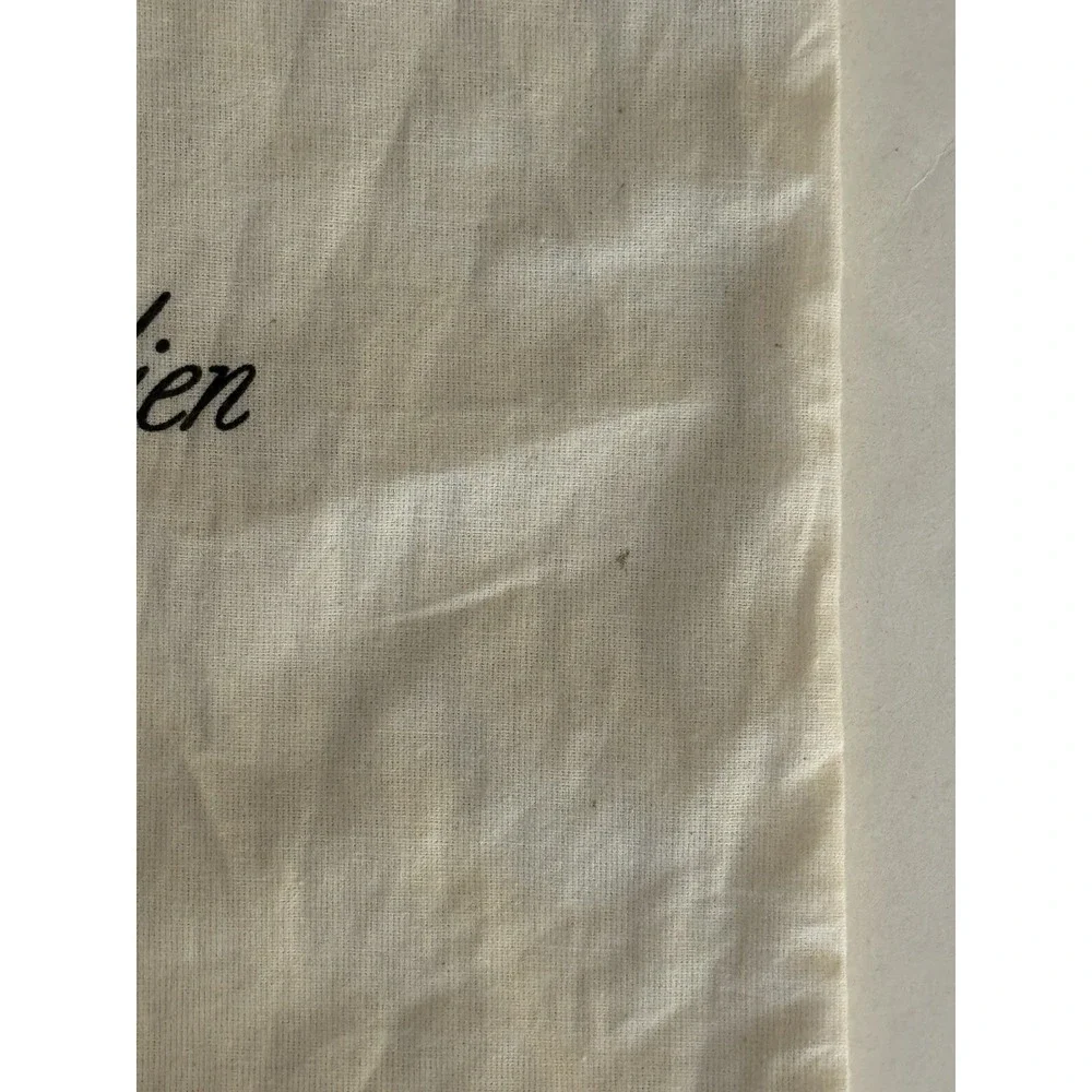 Aurelien 8.5 x 14.5 Beige Black Cinch Top Luxury Travel Storage Dust Bag
